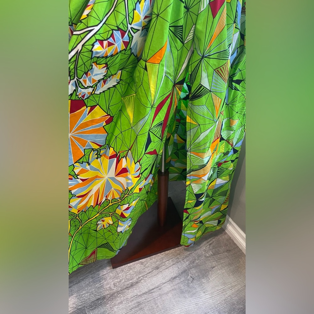 Women's African Print High Waist Pleated‎ Maxi Skirt - Picture 3 of 6